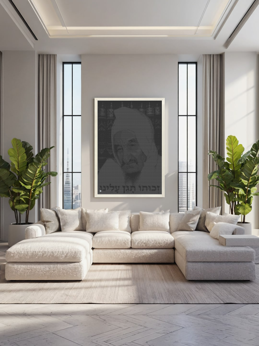 Room with Marmo Nero artwork